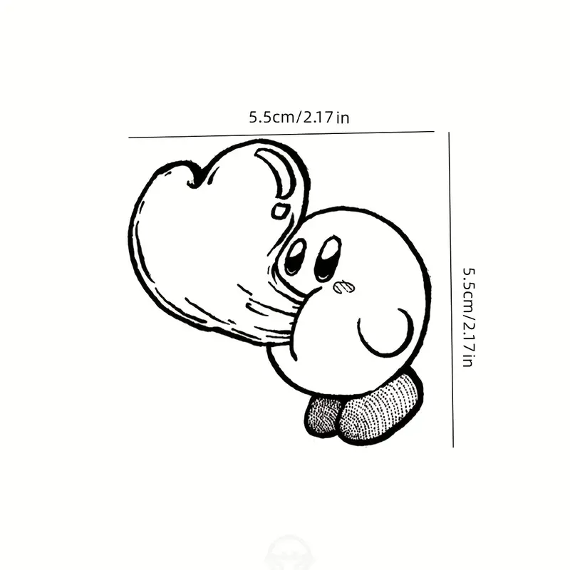 Abee pc bubble kirby herbal impermeable duradero semipermanente lindo tatuaje pegatina para hombres mujeres juveniles