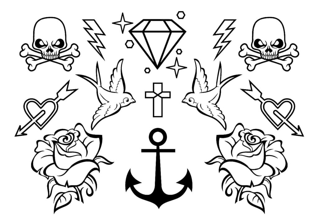 Dibujos de tatuajes para colorear wonder