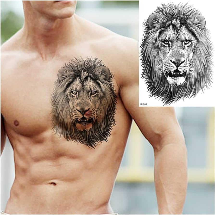 Tattoo sticker black skull temporary tattoos for men boys winged lion tattoo sticker arm tatoos paste lor ilz toys games
