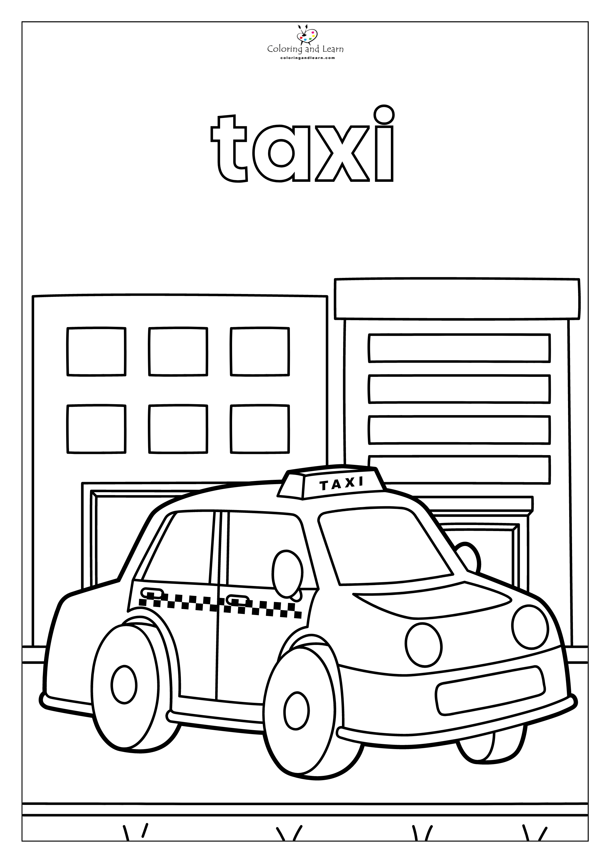 Vehicles coloring pages