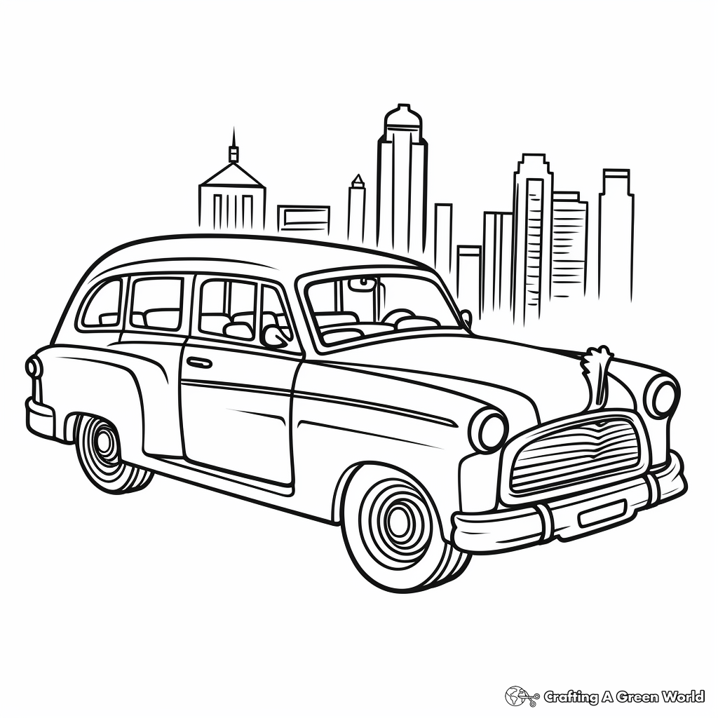 Taxi coloring pages