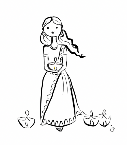 Happy diwali coloring page â jennifer vallez