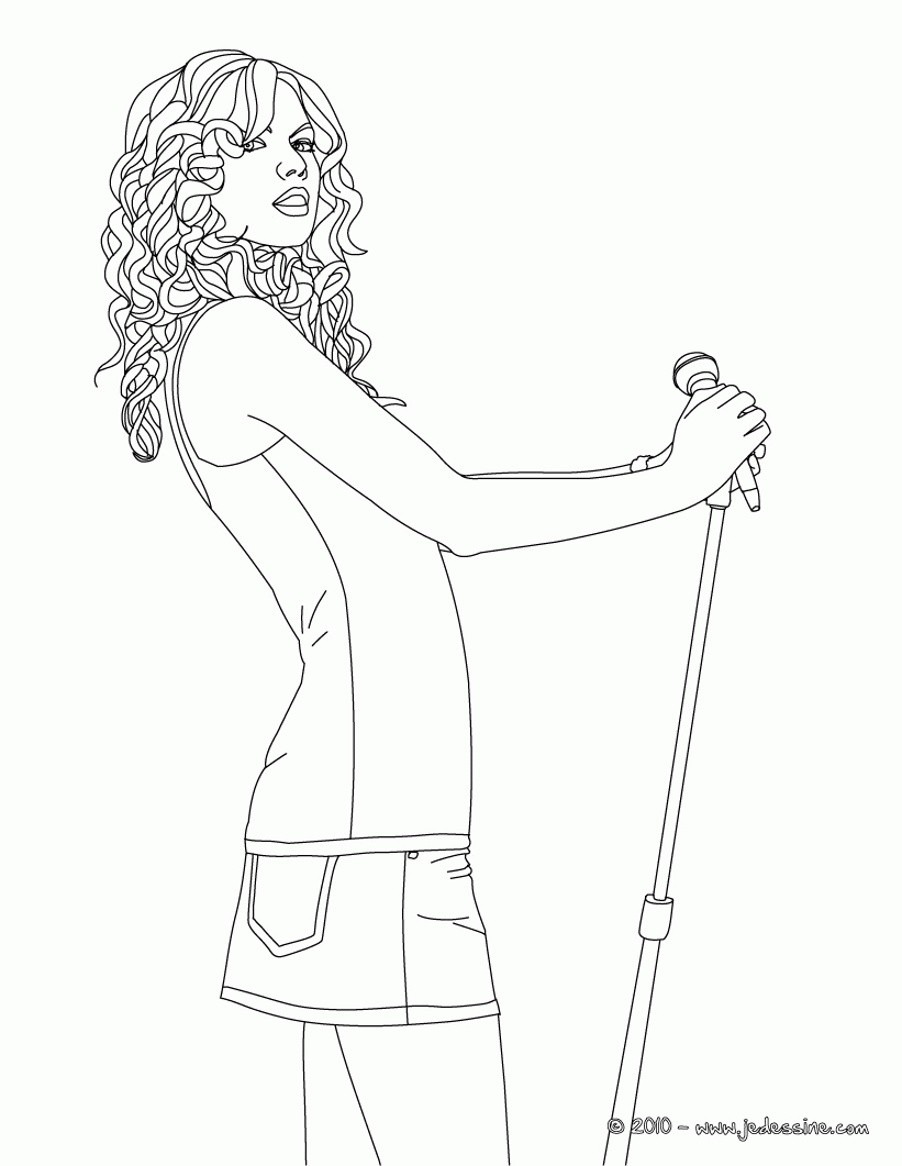 Color sheet of taylor swift