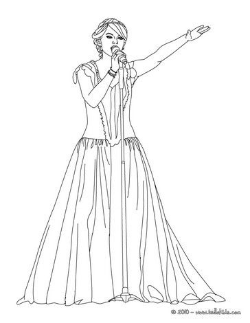 Stunning taylor swift coloring page