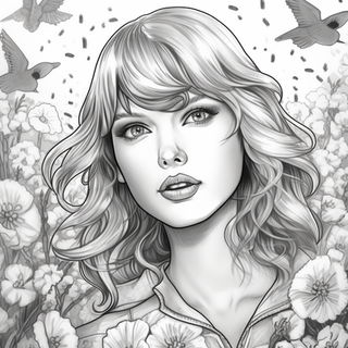 Taylor swift coloring pages