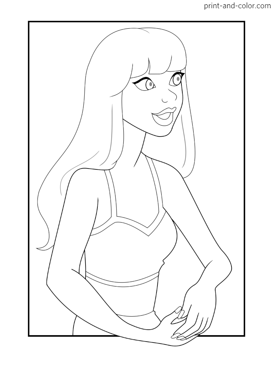 Taylor swift coloring pages print and color
