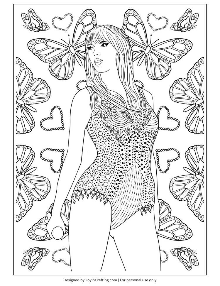 Taylor swift the eras tour coloring and activity printables unofficial