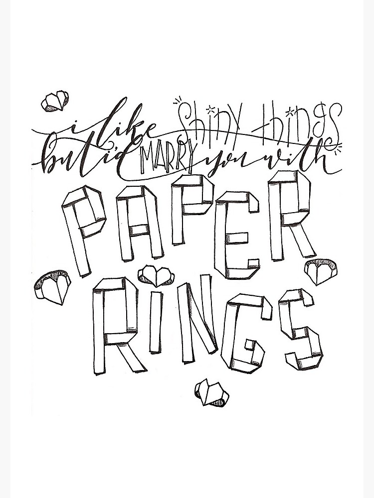 Taylor swift paper rings lyric spiral notebook for sale by sizzyyyyy
