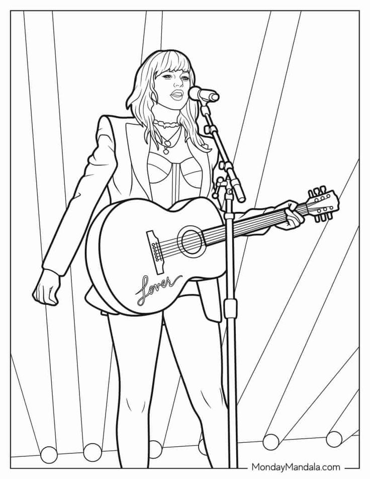 Taylor swift coloring pages free pdf printables coloring pages coloring books monkey coloring pages