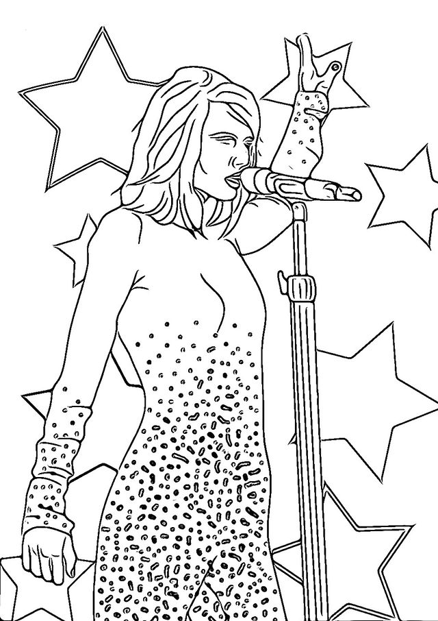 Taylor swift coloring pages for the swiftie in your life