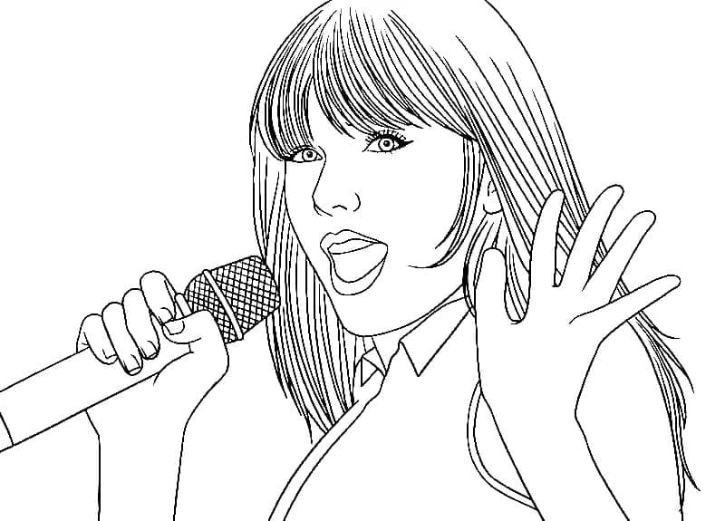Taylor swift coloring pages