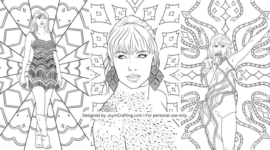Taylor swift the eras tour coloring and activity printables unofficial