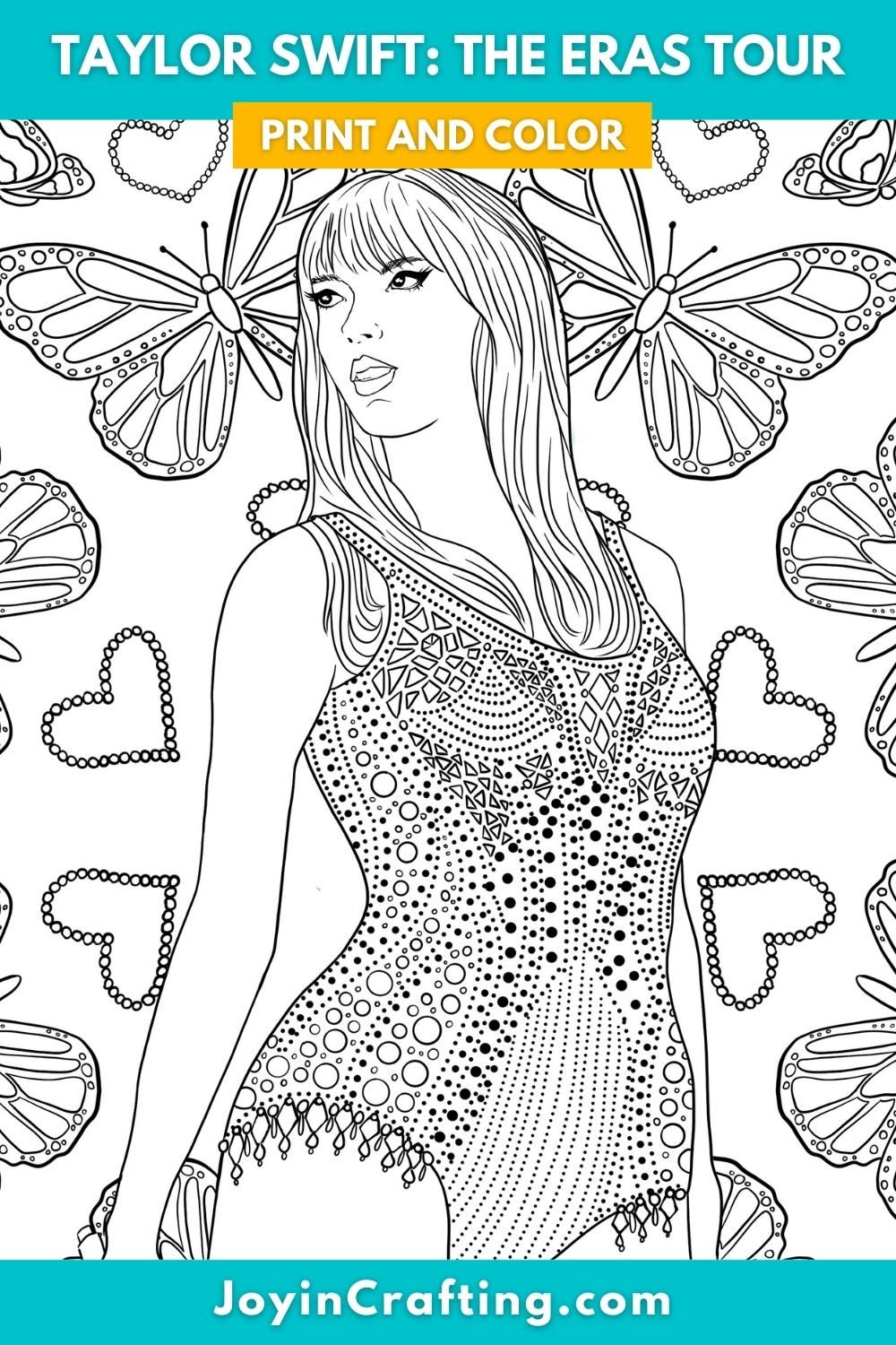 Taylor swift lover the eras tour coloring pages adult coloring book pages taylor swift coloring pages