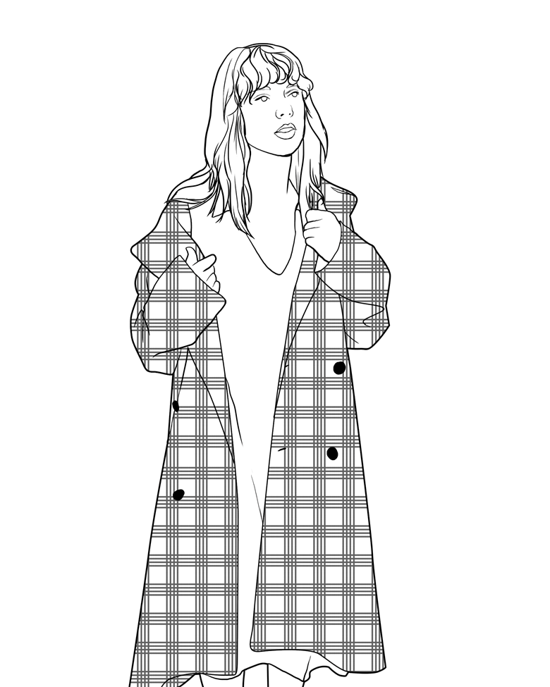 Taylor swift folklore coloring pages