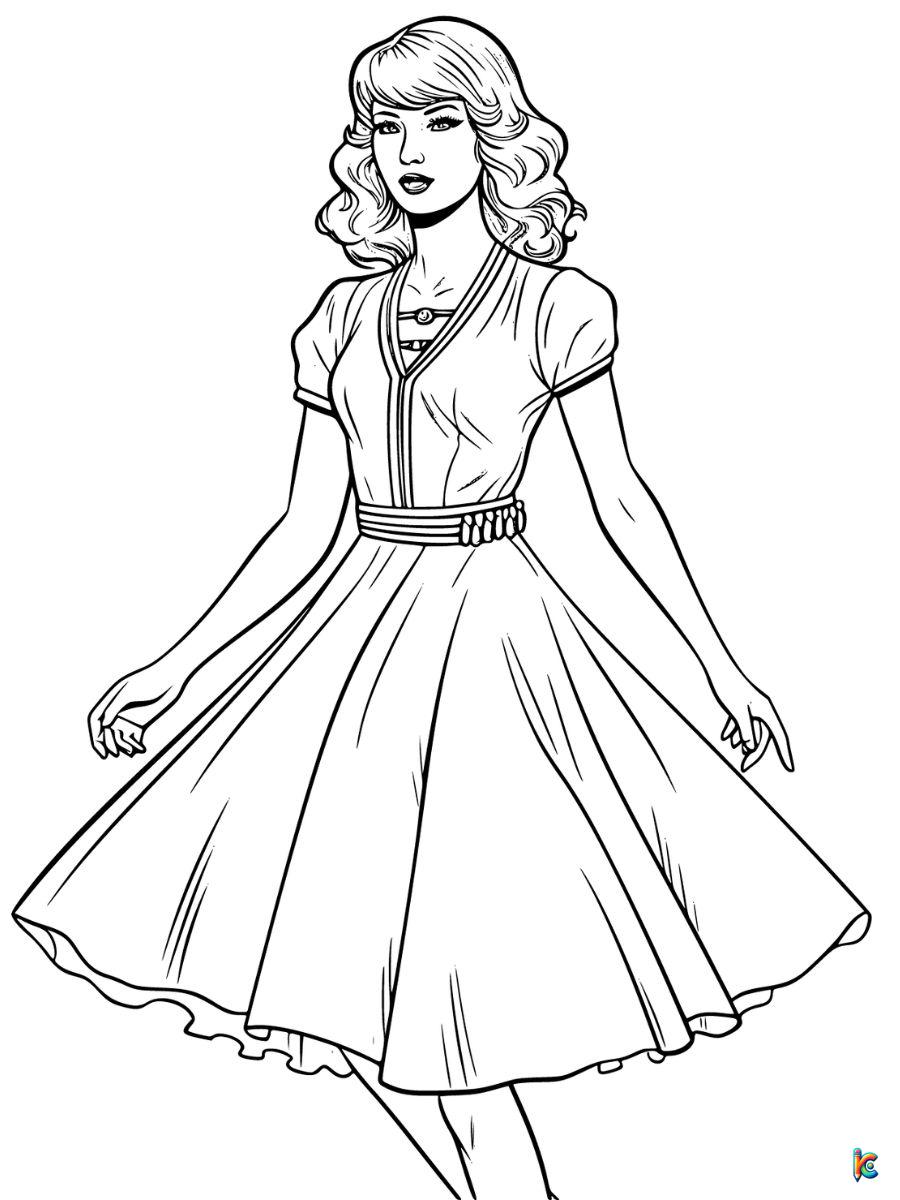 Taylor swift coloring pages â