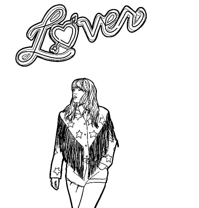 Taylor swift coloring pages