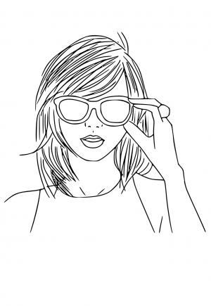 Free printable taylor swift coloring pages sheets and pictures for adults and kids girls and boys