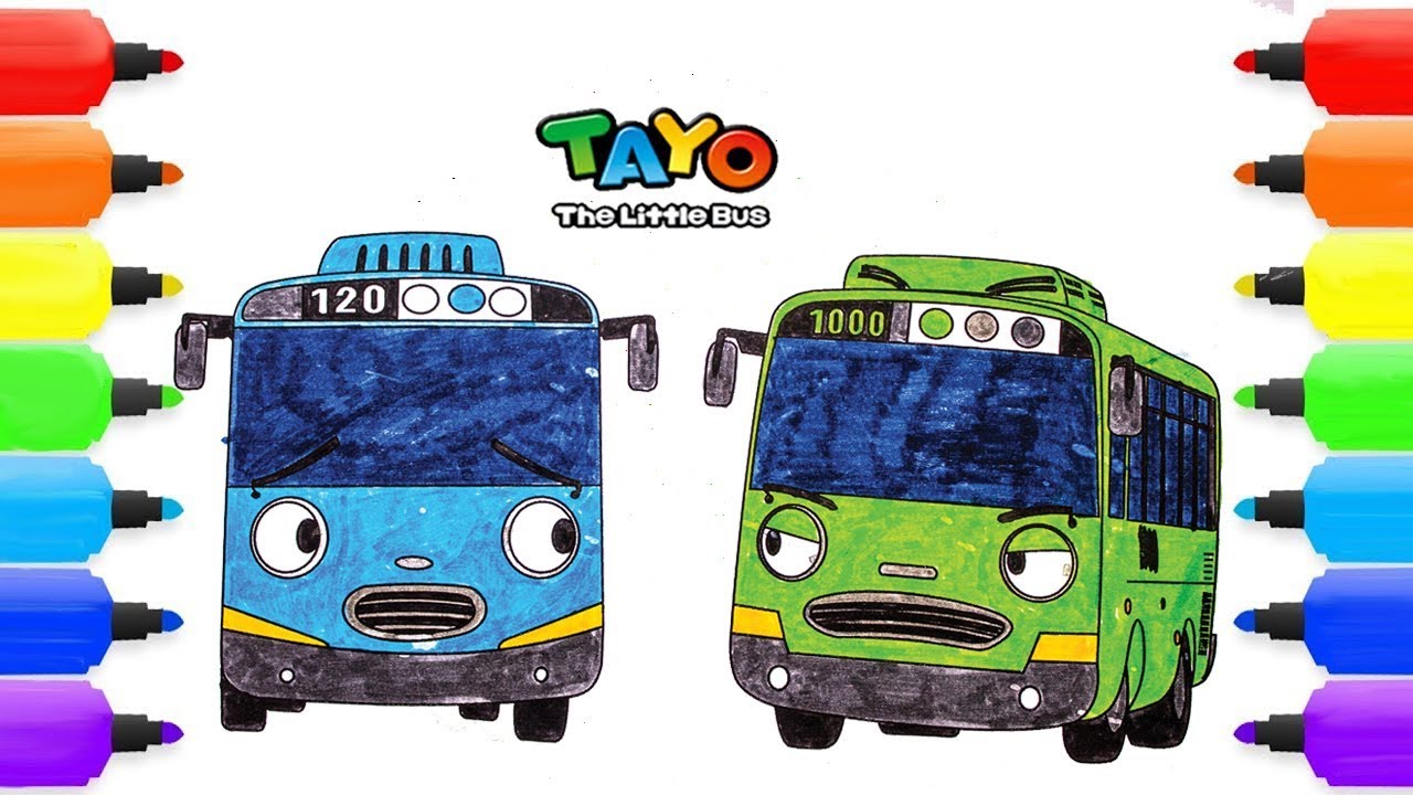 Tayo the little bus coloring pages tayo rogi drawing coloring
