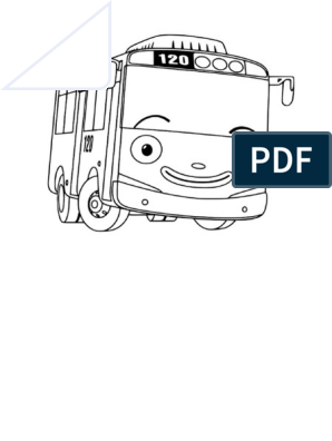 Tayo the little bus coloring page