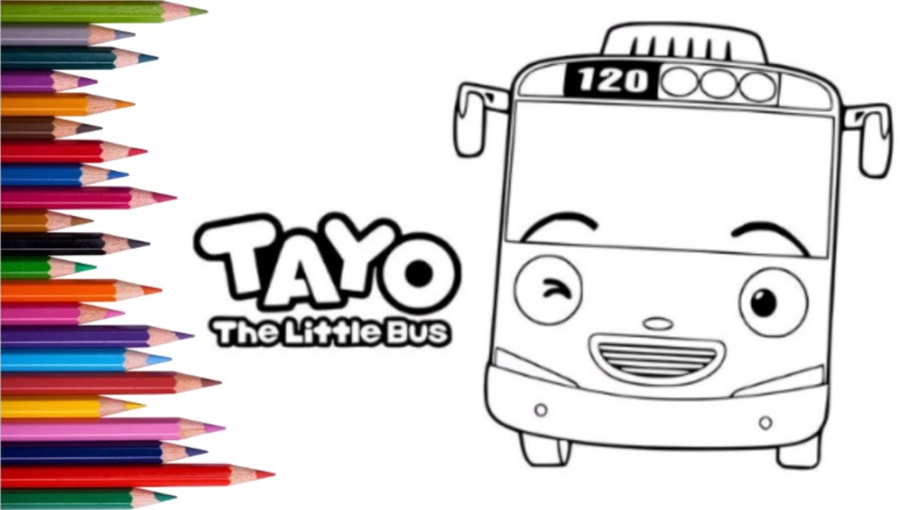 Tayo bus coloring pages tayo the little bus drawing coloring