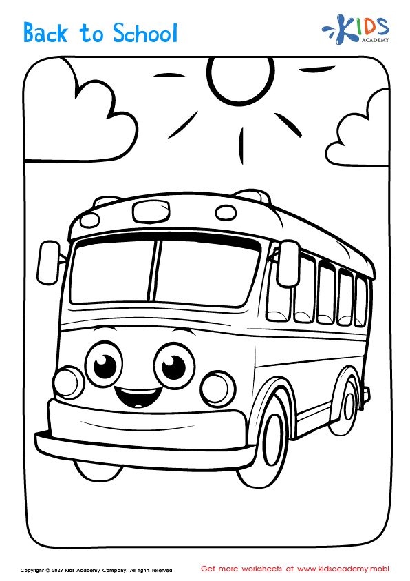 Free back to school coloring page