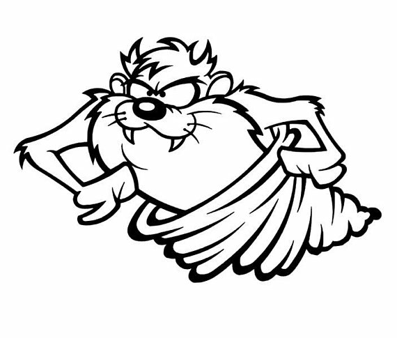 Taz cyclone die cut decal