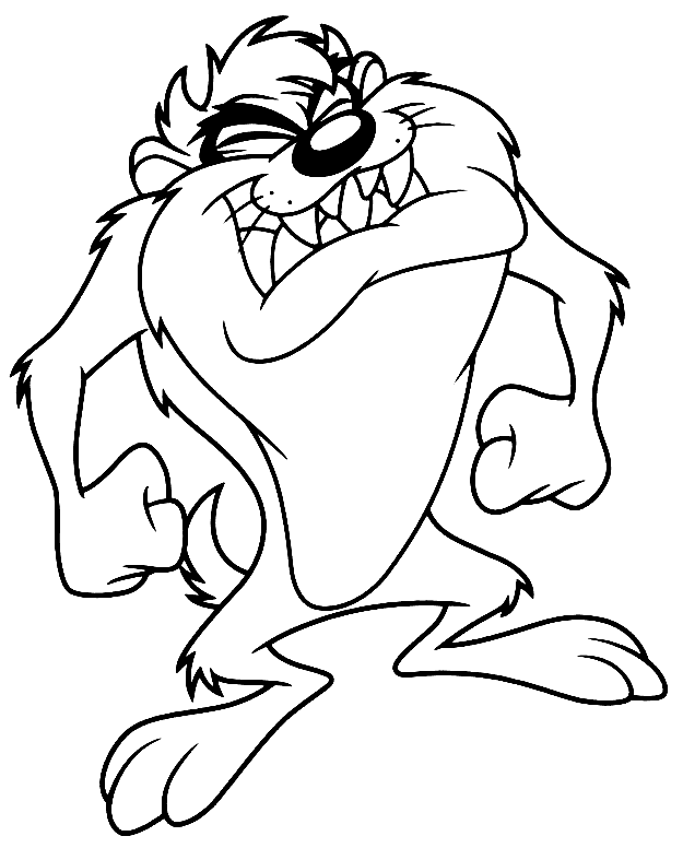 Taz cartoons â free printable coloring pages