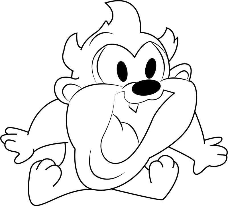 Baby taz coloring pages