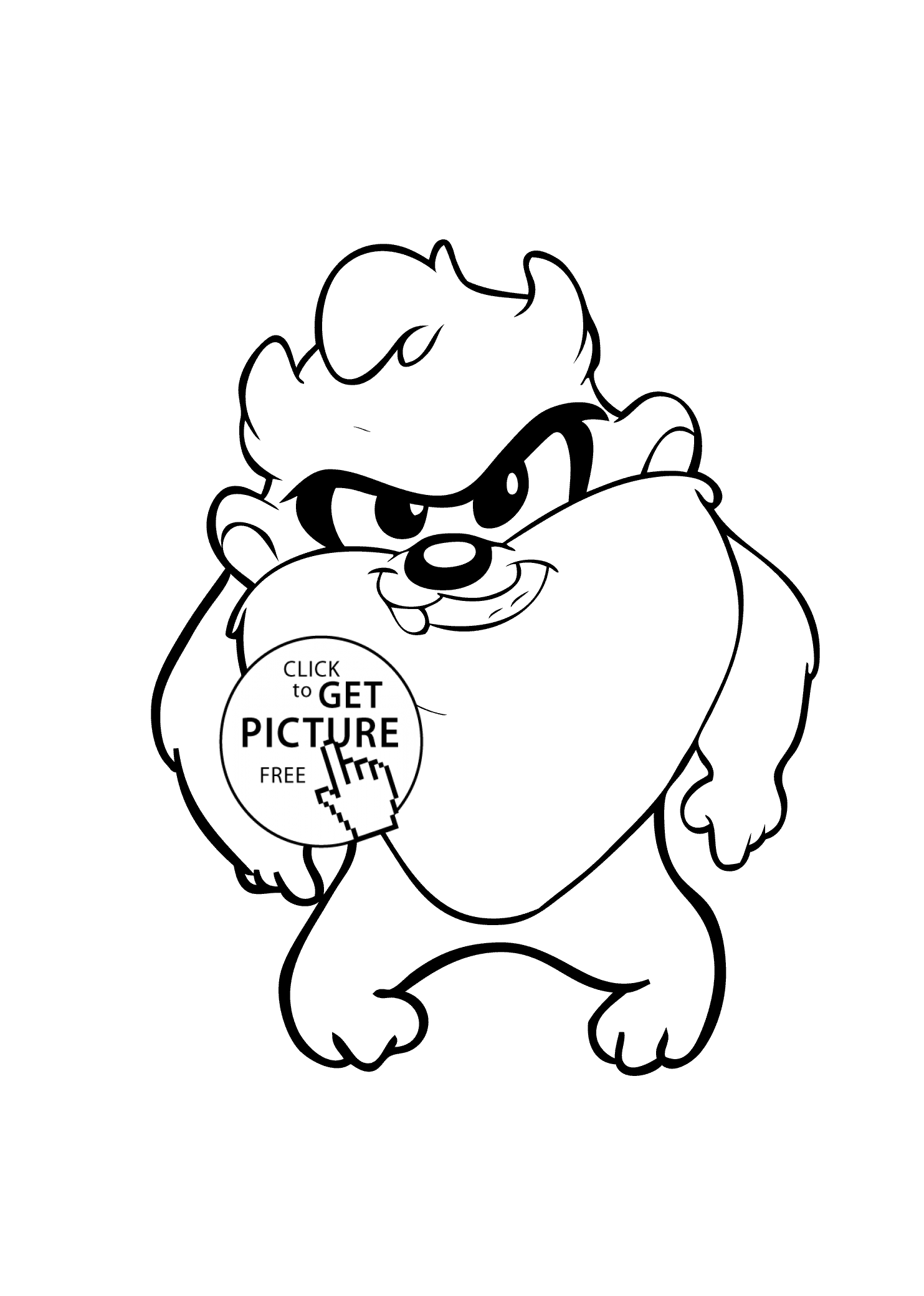 Baby taz coloring pages