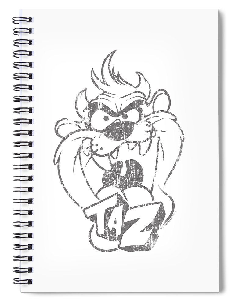 Looney tunes faded taz thats all folks spiral notebook by sarah deen