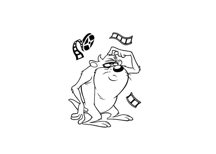 Taz coloring page