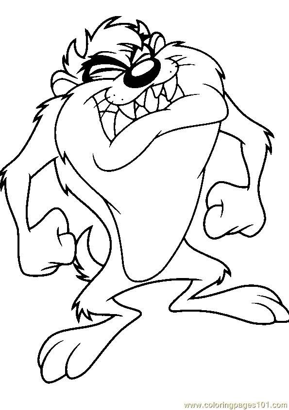 Free printable taz coloring pages coloring pages taz tattoo flower drawing