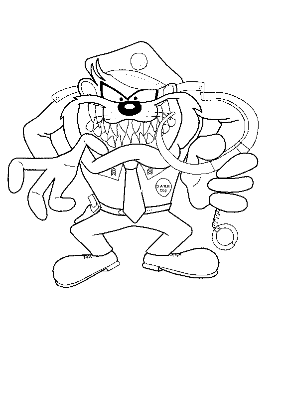 Best taz coloring pages for kids