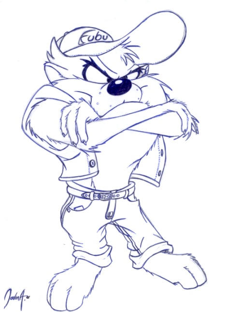 Taz drawing by wolfboy
