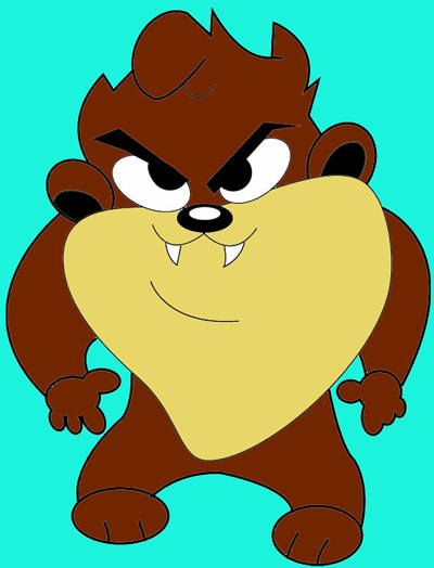 How to draw baby tazmanian devil from looney tunes step by step drawing tutorial