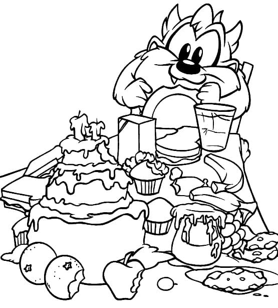 Taz coloring pages