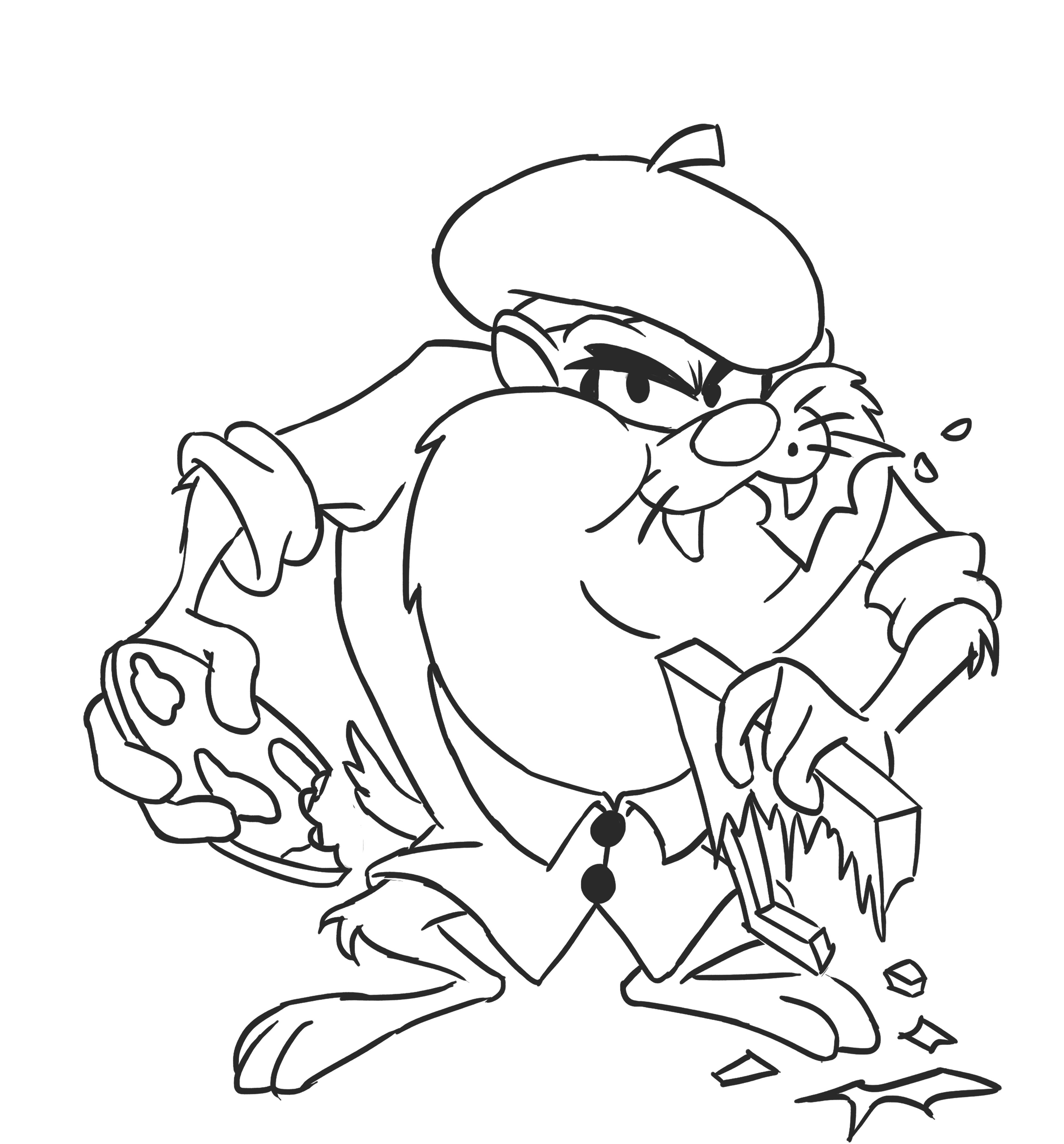 Looney tunes world of mayhem on x show us how creative or not you are pick a tazs drawing color it as you wish and share your masterpiece with us coloringwom httpstcogqvlyzfn