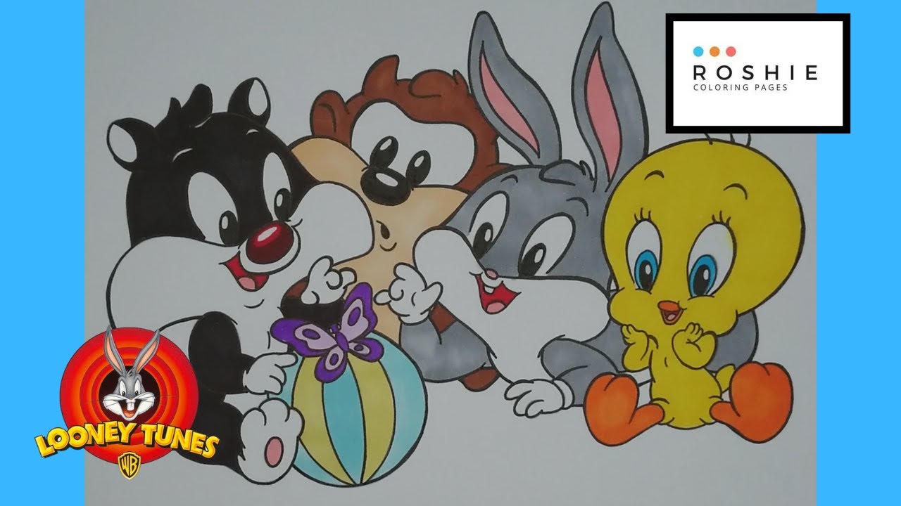Coloring baby looney tunes sylvester taz bugs tweety