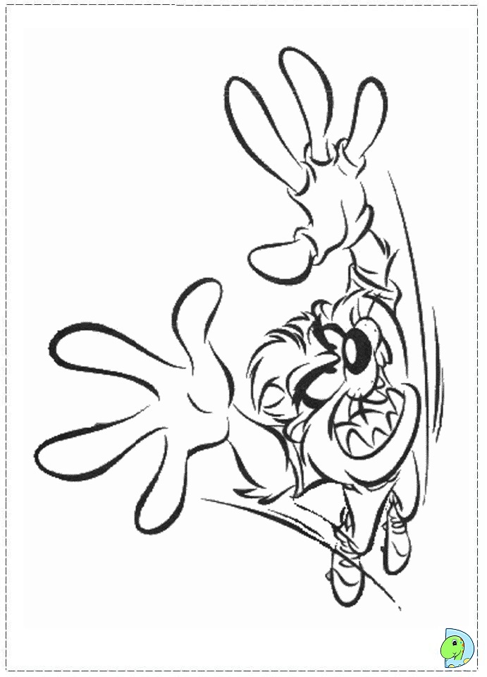 Taz coloring page
