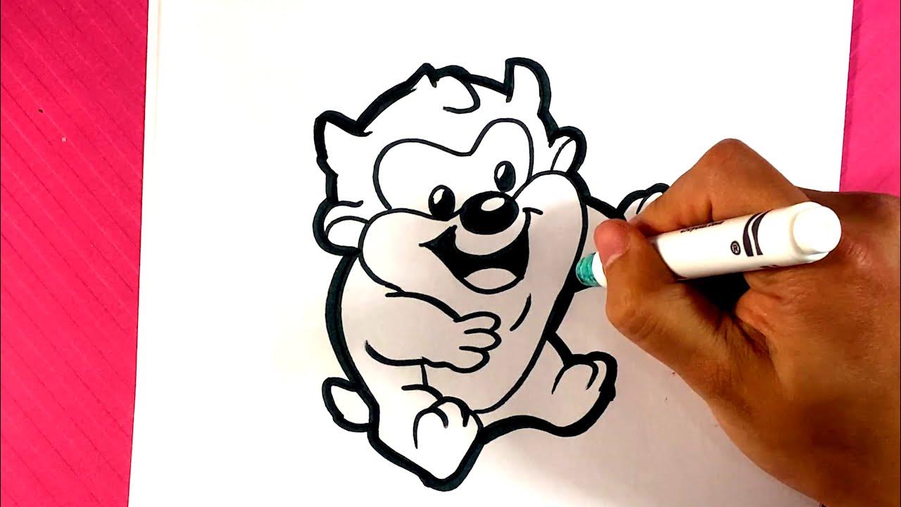 How to draw baby taz