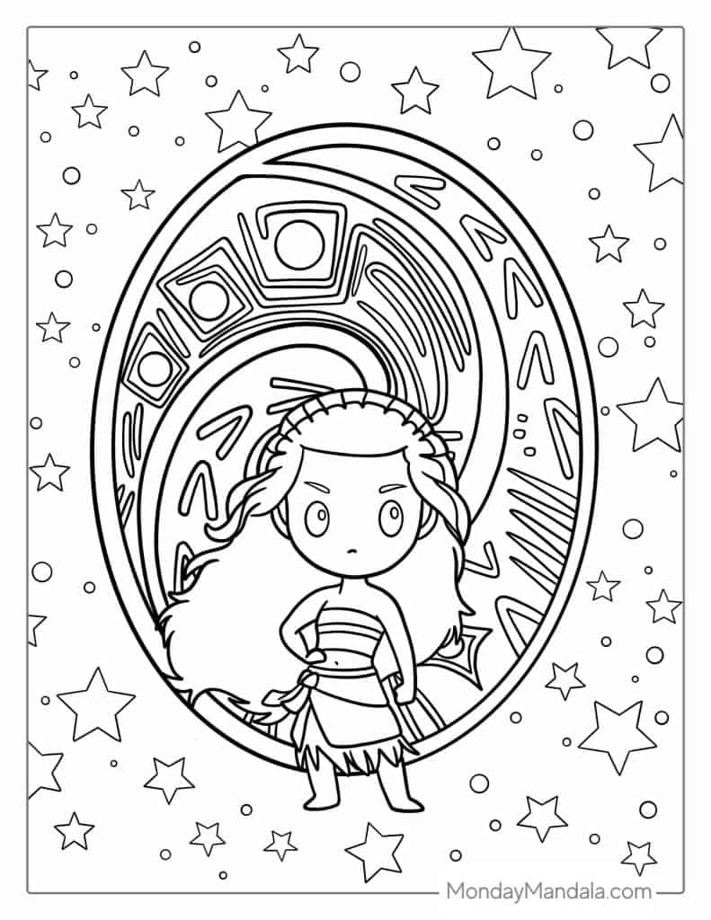 Moana coloring pages free pdf printables