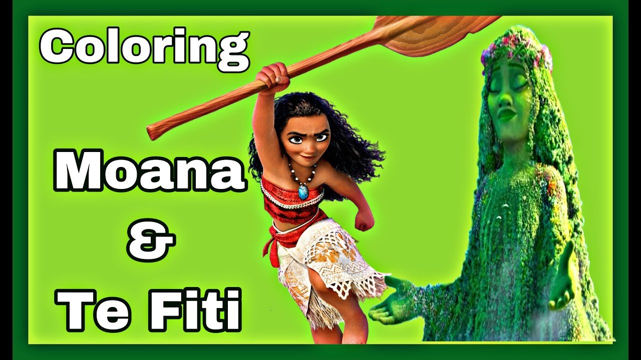 Coloring book moana te fiti coloring pages for kids kids songs art