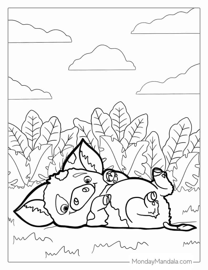 Moana coloring pages free pdf printables