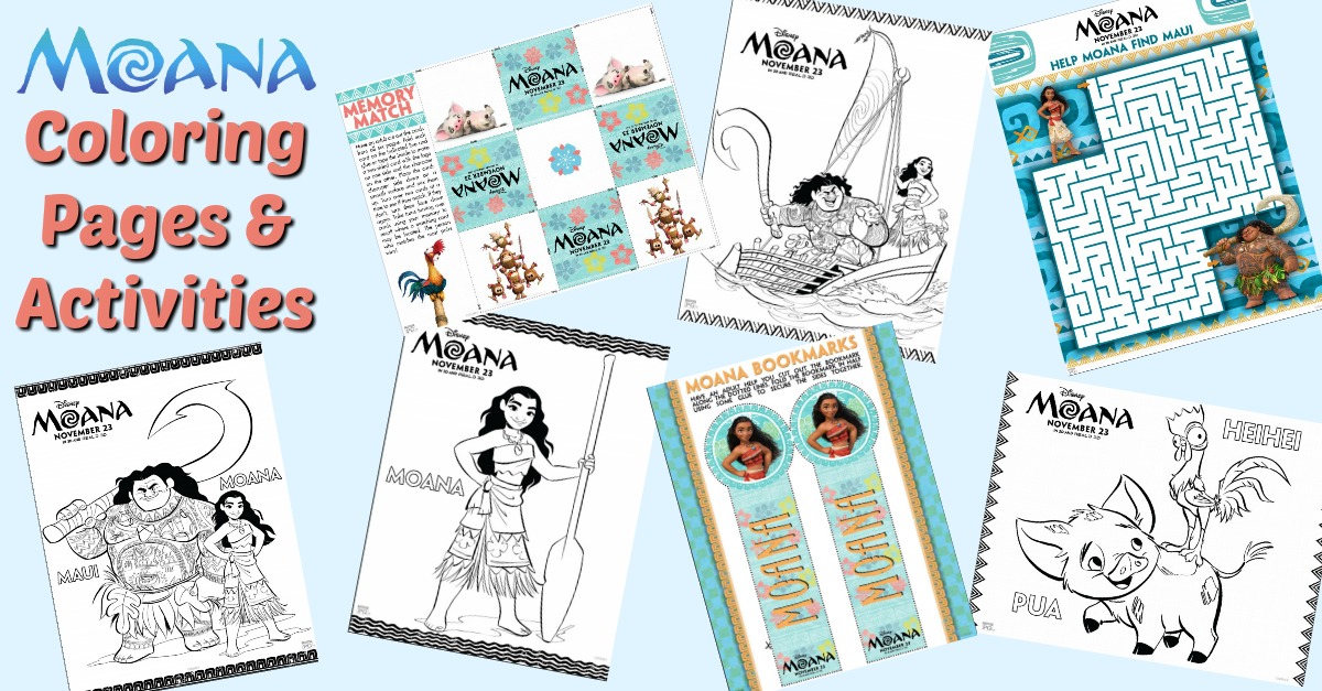 Moana coloring pages free printables fun money mom