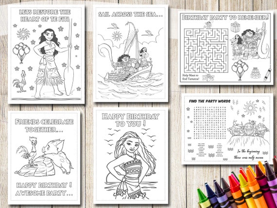 Moana maui coloring pages instant download moana maui party favors moana maui birthday party favor moana maui coloring book