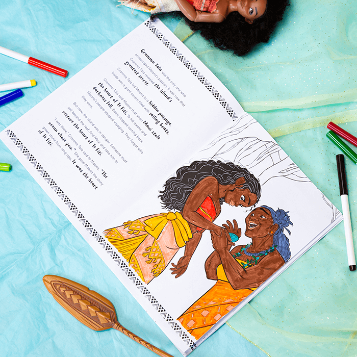 Disney moana personalized coloring book