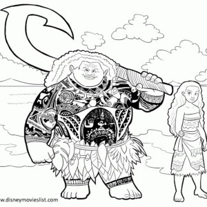 Moana coloring pages printable for free download