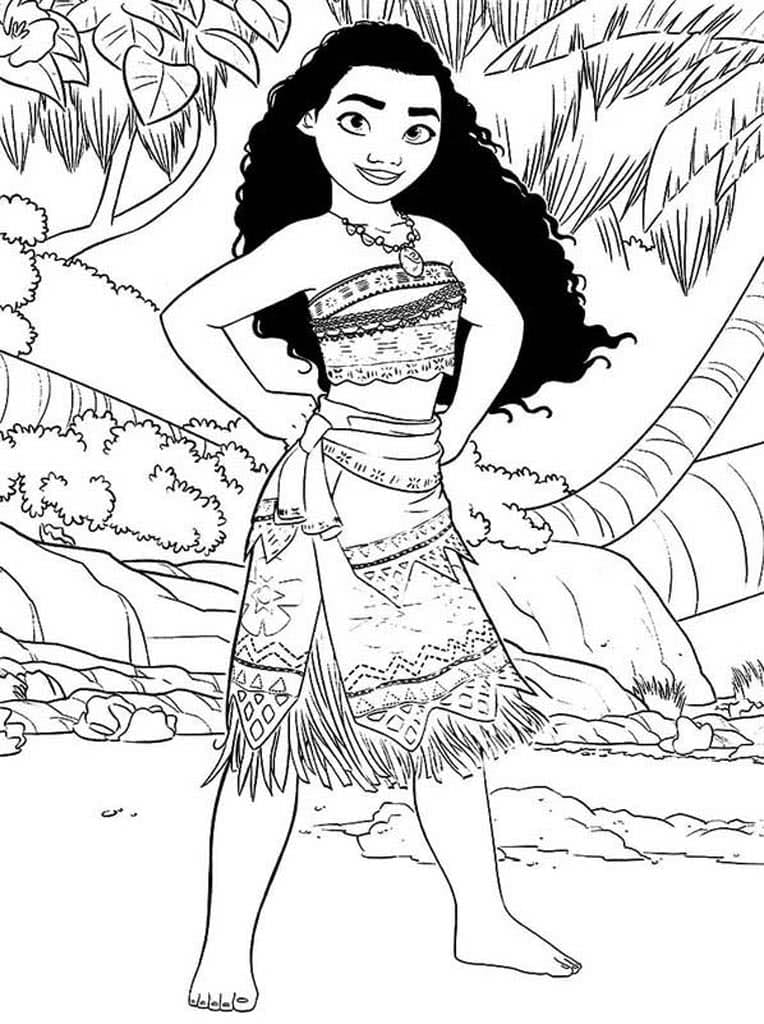 Moana coloring pages download and print for free