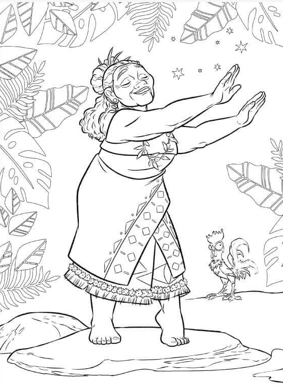 Printable moana coloring pages