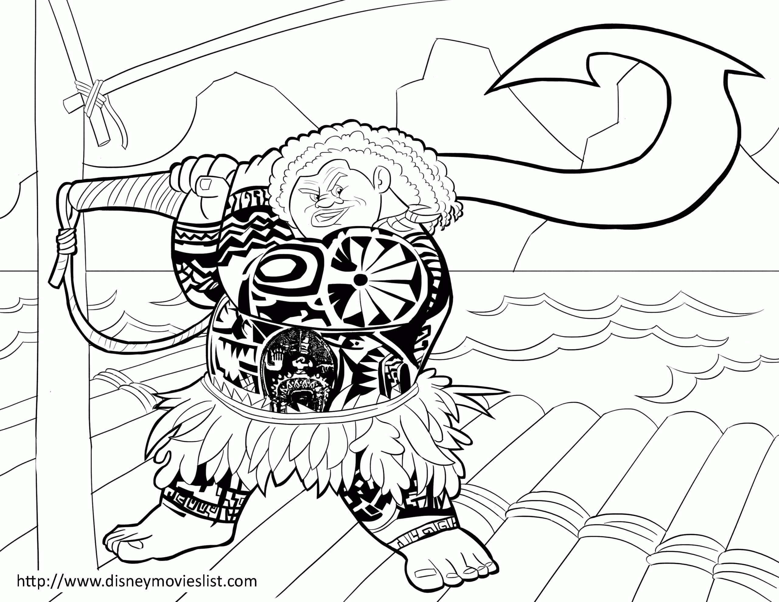 Moana coloring pages printable for free download